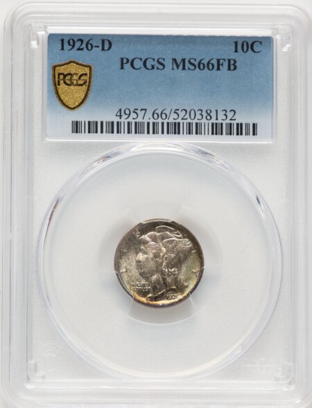 1926-D 10C, FB PCGS Secure 66 PCGS