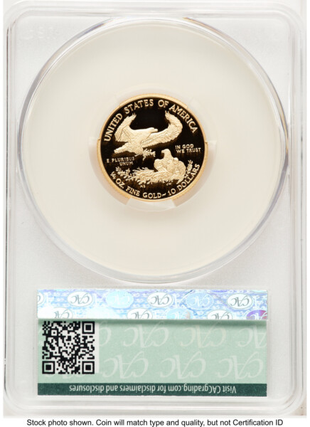 2020-W Proof Gold Eagle 1/4 oz Non Designation 70 CACG
