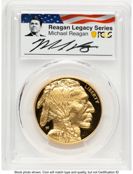 2023-W Proof Gold Buffalo 1 oz AR Reagan Legacy Series Michael Reagan Picture 70 PCGS
