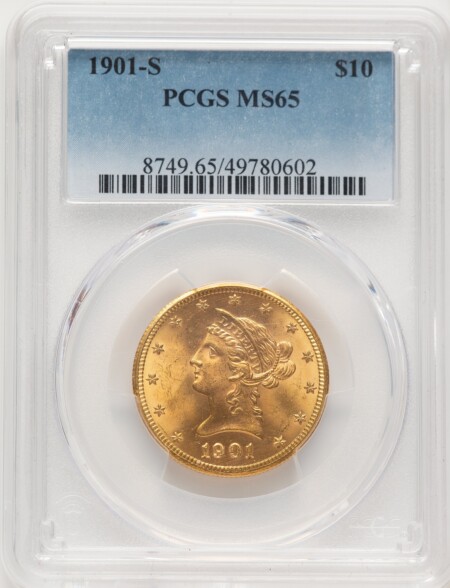 1901-S $10 65 PCGS