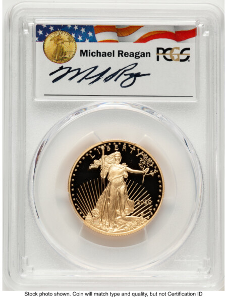 2020-W Proof Gold Eagle 1/2 oz FDI Reagan Legacy Series Michael Reagan 70 PCGS