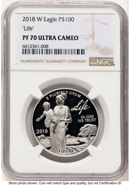 2018-W Proof Platinum Eagle 1 oz Brown Label 70 NGC