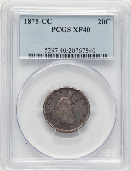 1875-CC 20C 40 PCGS