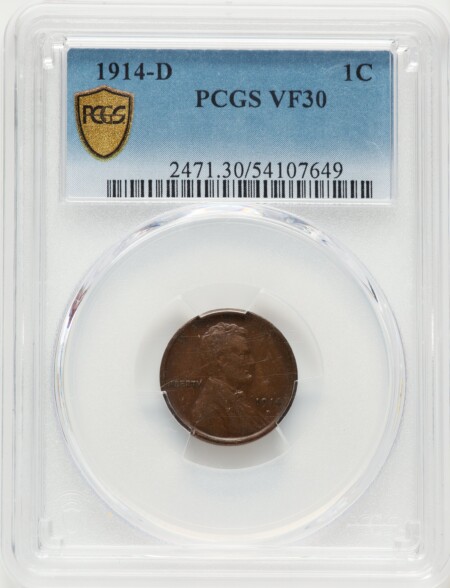1914-D 1C, BN PCGS Secure 30 PCGS
