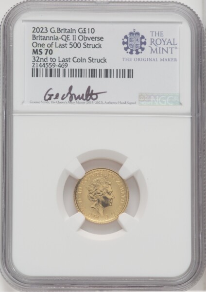 2023 G.B. G10 BRITANNIA 2 COIN KING AND QUEEN SET #32 70 NGC