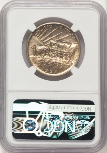 1934-D 50C Oregon, MS 67 NGC