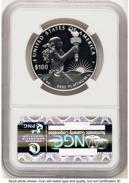2014-W Proof Platinum Eagle 1 oz ER Blue 70 NGC