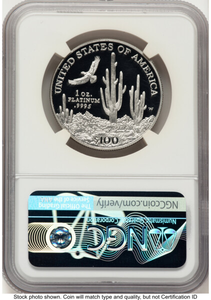 2001-W Proof Platinum Eagle 1 oz Mike Castle 70 NGC