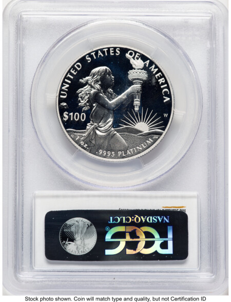 2014-W Proof Platinum Eagle 1 oz Blue Gradient 70 PCGS