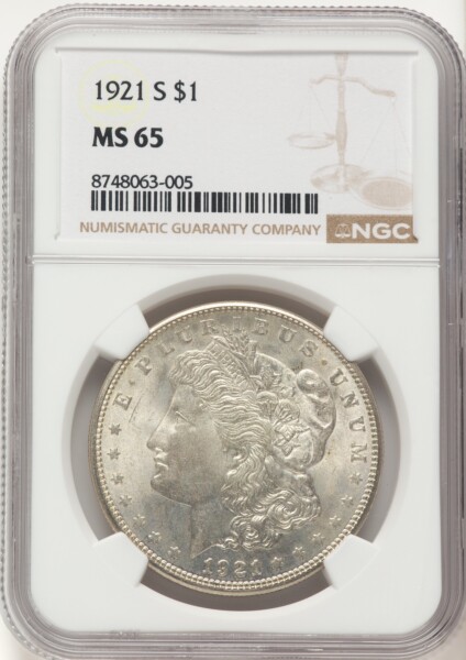 1921-S S$1 65 NGC