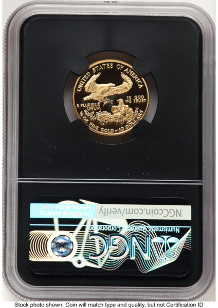 2001-W Proof Gold Eagle 1/4 oz Miles Standish Blk Core 70 NGC