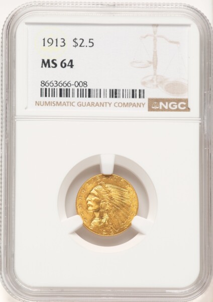 1913 $2 1/2 64 NGC