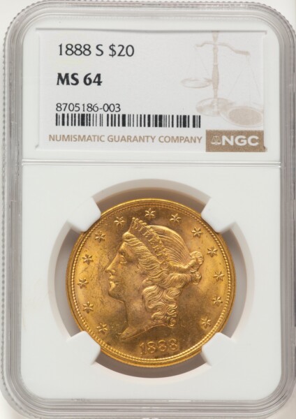 1888-S $20 64 NGC