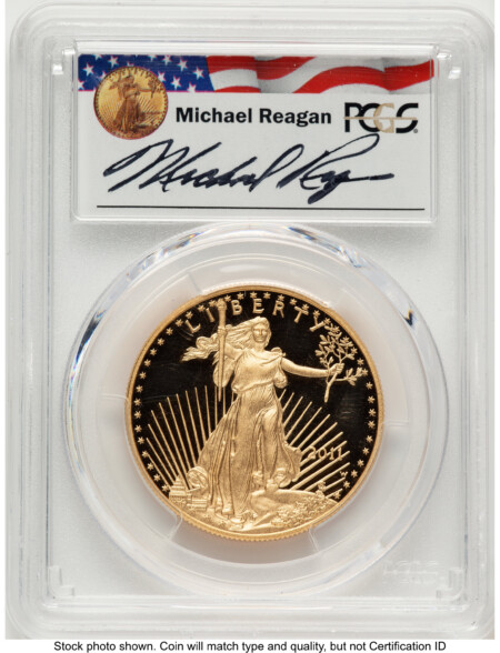 2011-W Proof Gold Eagle 1 oz Reagan Legacy Series Michael Reagan 70 PCGS