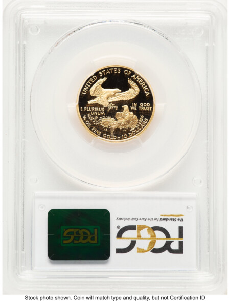 2003-W Proof Gold Eagle 1/4 oz Blue Gradient 70 PCGS