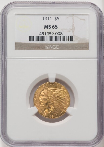 1911 $5 65 NGC