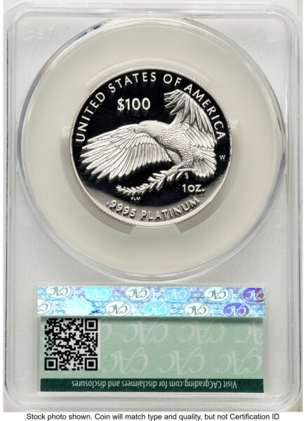 2023-W Proof Platinum Eagle 1 oz First Delivery 70 CACG