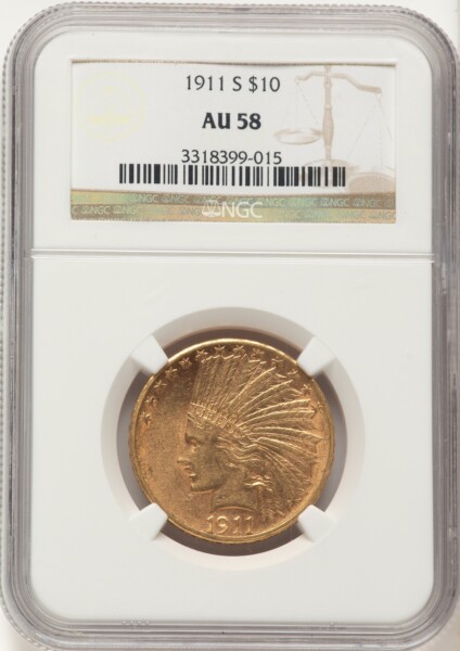1911-S $10 58 NGC