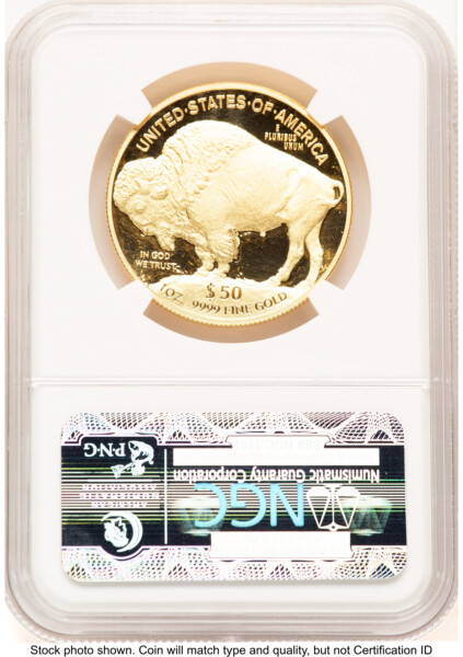 2014-W Proof Gold Buffalo 1 oz ER Blue 70 NGC
