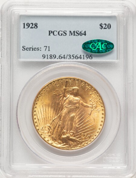1928 $20 CAC 64 PCGS