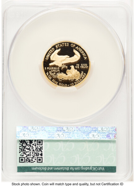 2007-W Proof Gold Eagle 1/4 oz Non Designation 70 CACG