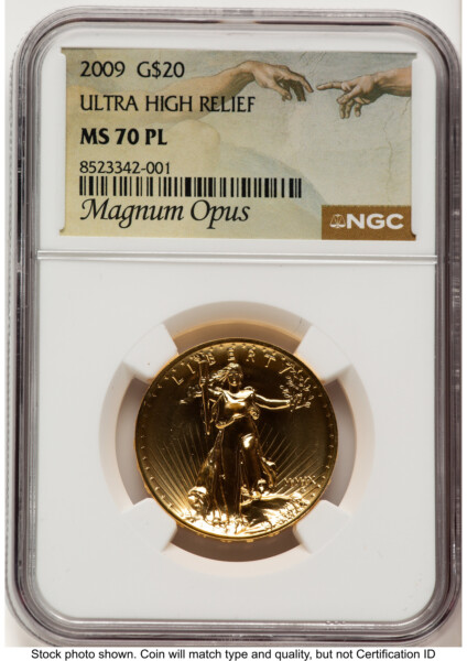 2009 G$20 Ultra High Relief, PL Magnum Opus 70 NGC