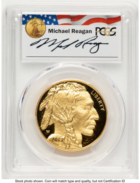 2019-W Proof Gold Buffalo 1 oz Reagan Legacy Series Michael Reagan 70 PCGS
