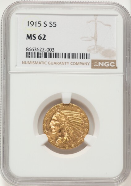 1915-S $5 62 NGC