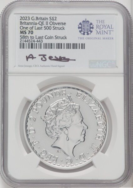 2023 G.B. S2 BRITANNIA 2 COIN KING AND QUEEN SET #58 70 NGC