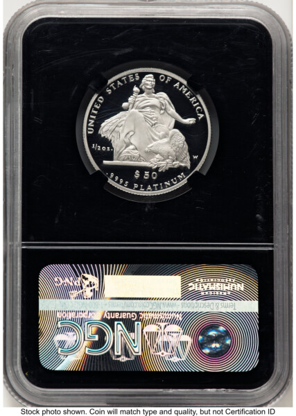 2004-W Proof Platinum Eagle 1/2 oz Black Label Blk Core 70 NGC