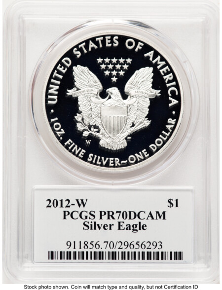 2012-W Proof Silver Eagle 1 oz TD Rogers 70 PCGS