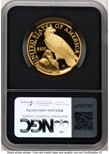 2023-W G$100 American Liberty High Relief, DC David J Ryder TBE Label Blk Core 70 NGC