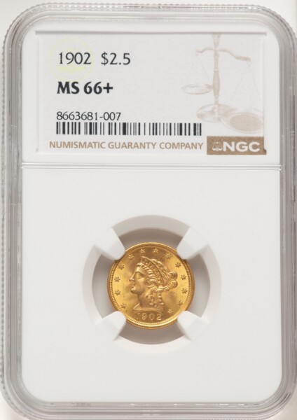 1902 $2 1/2 NGC Plus 66 NGC