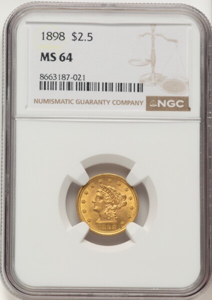 1898 $2 1/2 64 NGC