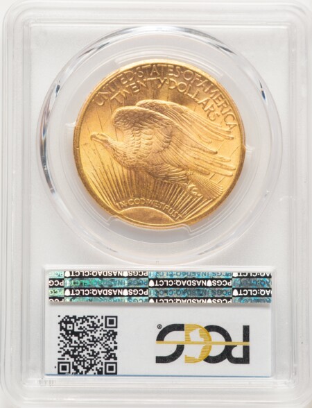 1909-S $20 CAC Blue Gradient 64 PCGS