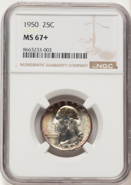 1950 25C NGC Plus 67 NGC