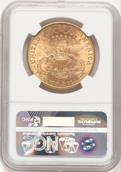 1901 $20 CAC Brown Label 63 NGC