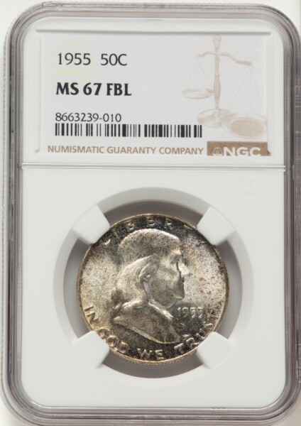 1955 50C, FL 67 NGC