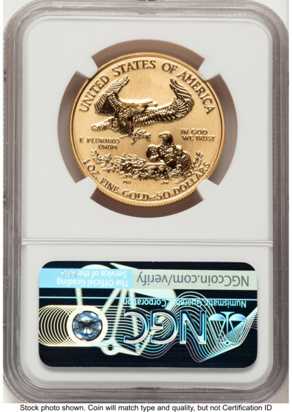 2006-W Reverse Proof Gold Eagle 1 oz Eagle Anniversary Label 70 NGC