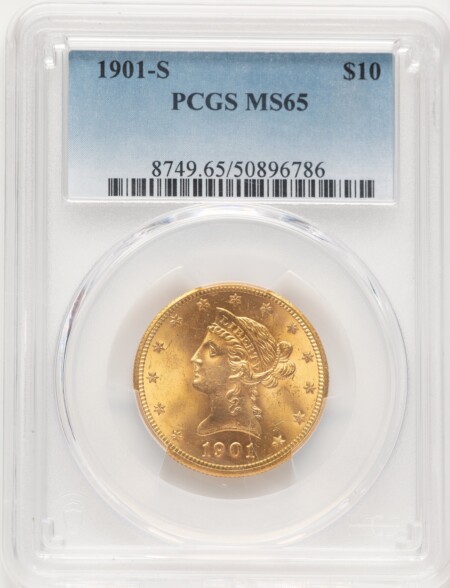 1901-S $10 65 PCGS