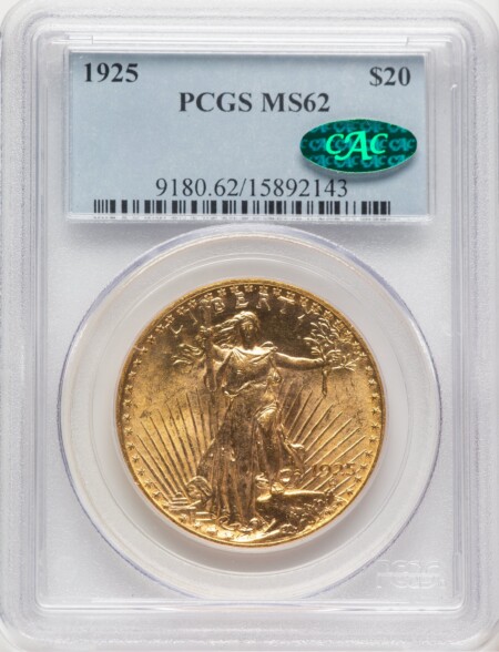 1925 $20 CAC 62 PCGS