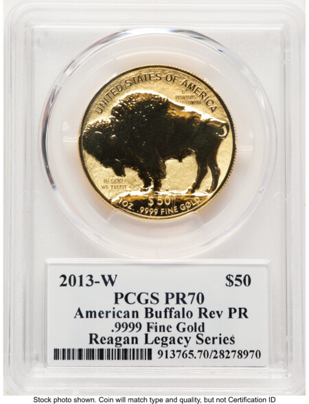 2013-W Reverse Proof Gold Buffalo 1 oz Reagan Legacy Series Michael Reagan Picture 70 PCGS