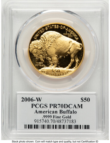 2006-W Proof Gold Buffalo 1 oz David Hall 70 PCGS