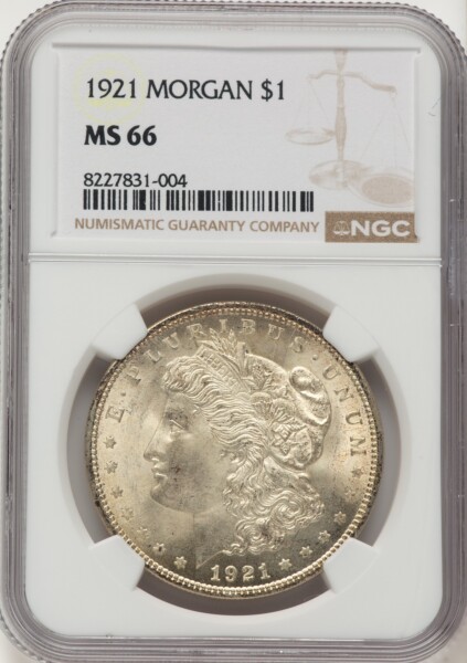 1921 S$1 Morgan, MS 66 NGC