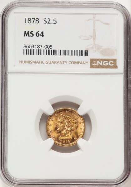 1878 $2 1/2 64 NGC