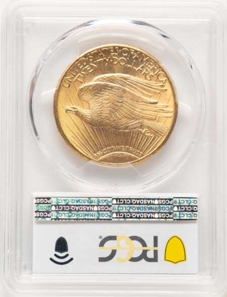 1911-D $20 CAC Blue Gradient 65 PCGS