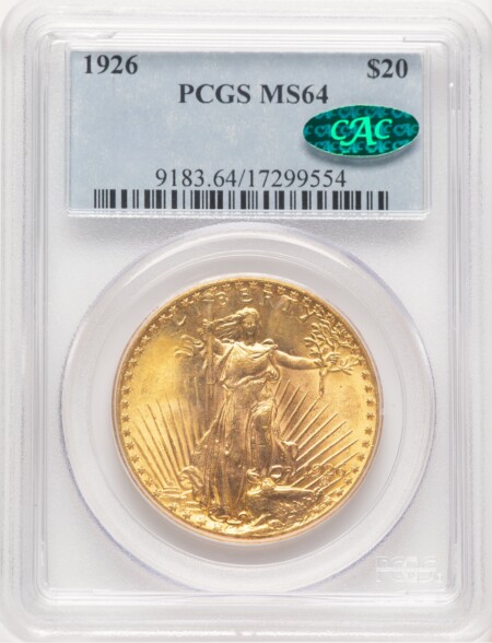 1926 $20 CAC 64 PCGS