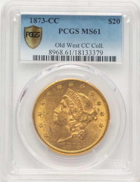 1873-CC $20 PCGS Secure 61 PCGS