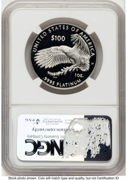 2024-W Proof Platinum Eagle 1 oz Brown Label 70 NGC