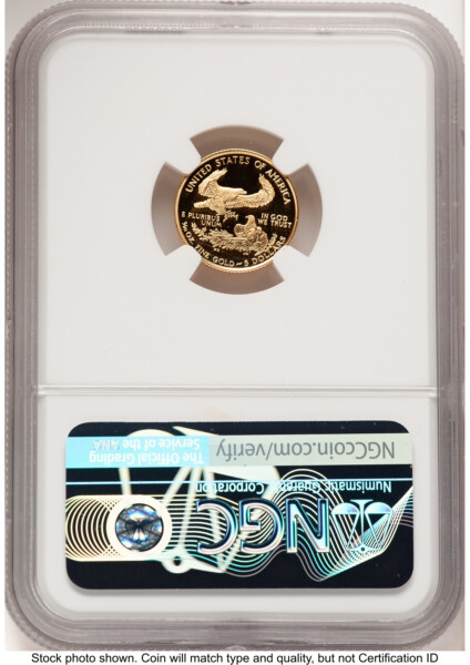 2005-W Proof Gold Eagle 1/10 oz Mike Castle 70 NGC
